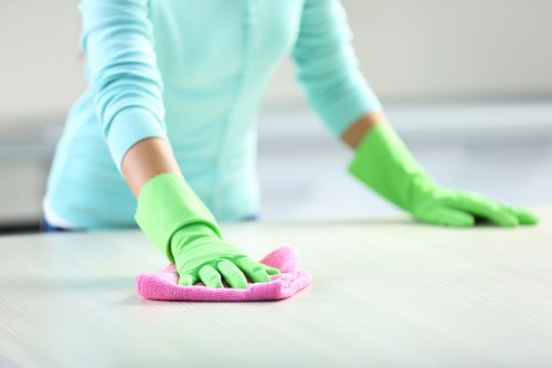 Clean and refreshed carpet after professional treatment in Leaves Green